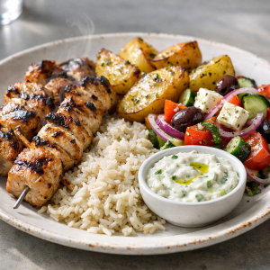 Chicken Souvlaki Plate