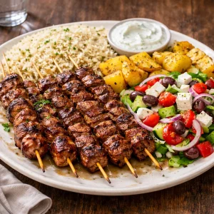 Pork Souvlaki Plate