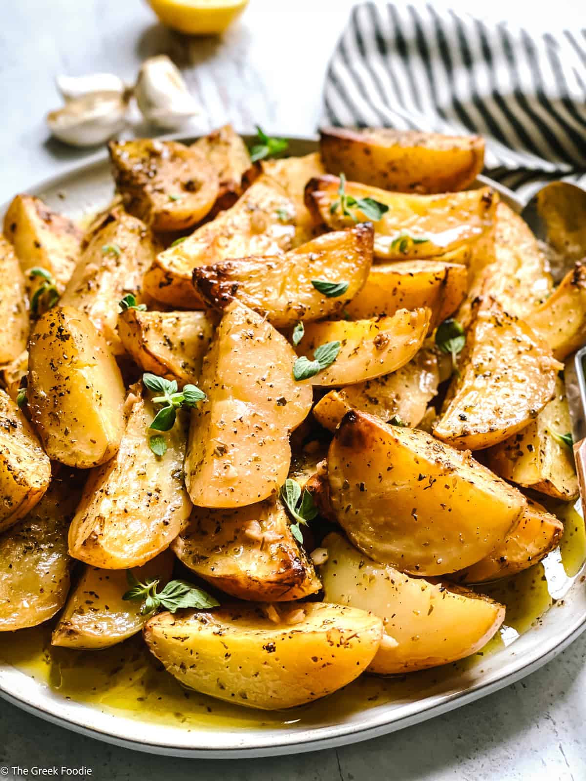 Large Greek Lemon Potatoes